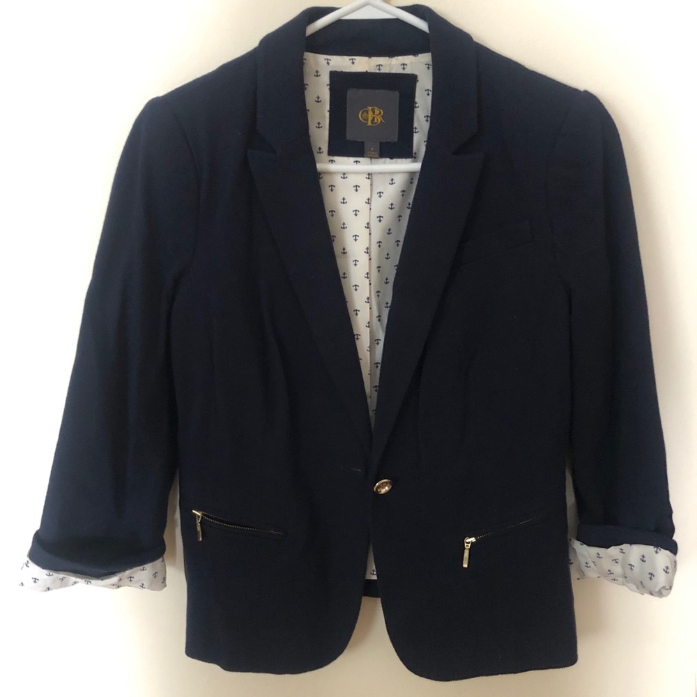The Limited navy blue blazer with anchors size S